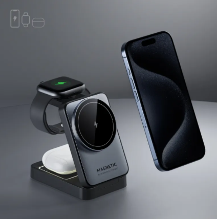 Foldable 3-in-1 Magnetic Wireless Charger