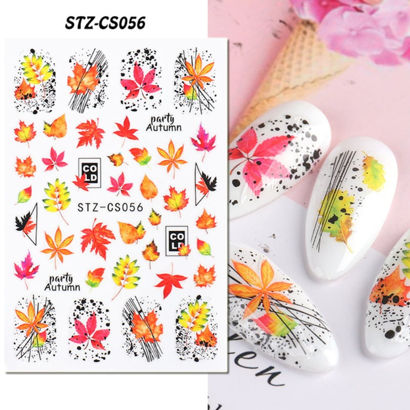 Halloween Nail Art Stickers - Pumpkin & Zombie Designs