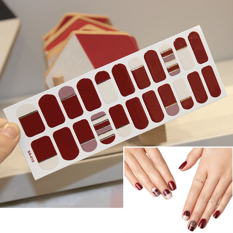 Waterproof Colorful Christmas Letter Nail Art Stickers