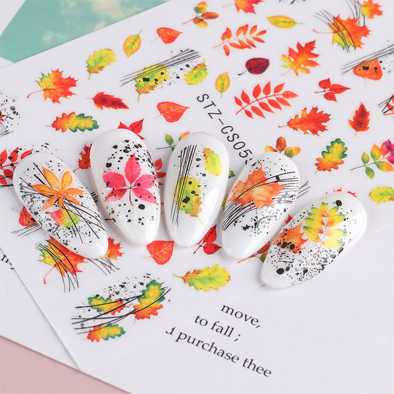 Halloween Nail Art Stickers - Pumpkin & Zombie Designs