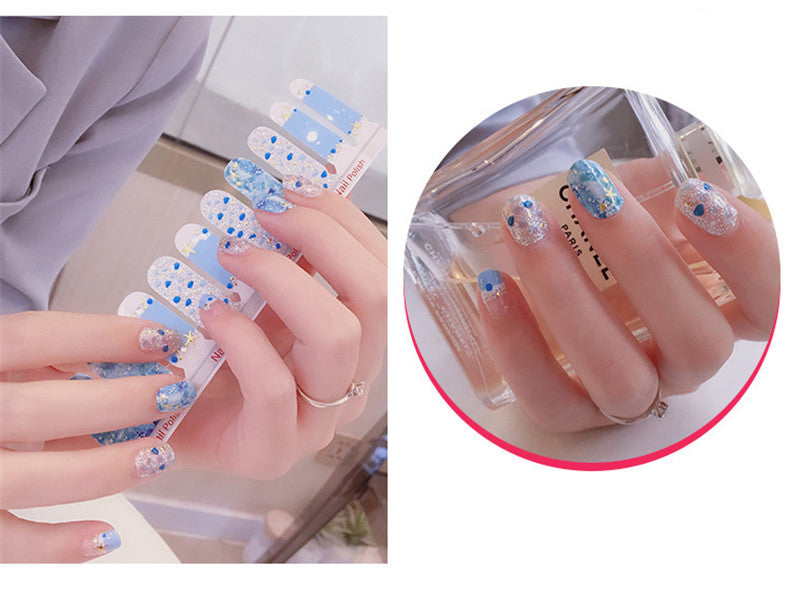 3D Bronzing Shell Nail Stickers - 20 Double Row Set