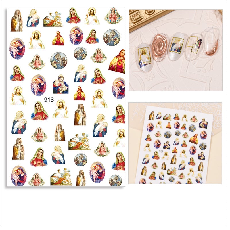 Japanese Angel Cupid Madonna Nail Art Stickers