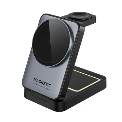 Foldable 3-in-1 Magnetic Wireless Charger