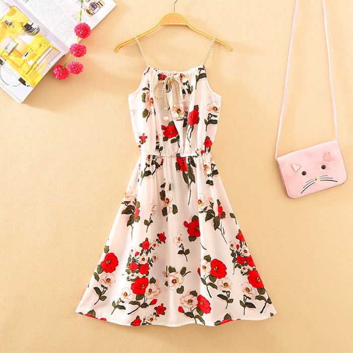 Bohemian Floral Chiffon Maxi Dress for Women