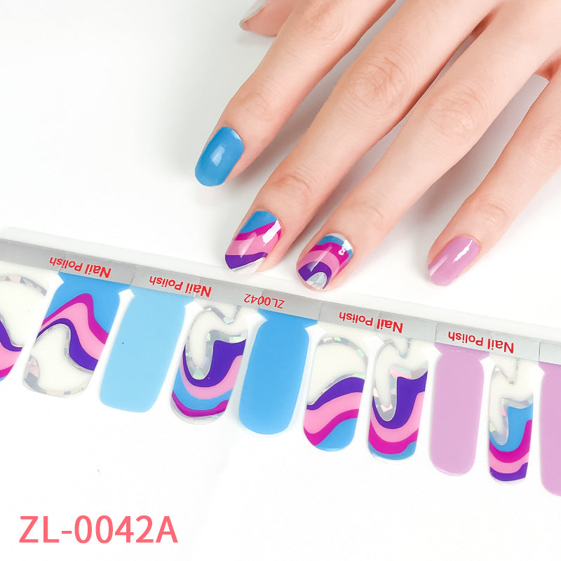 3D Bronzing Shell Nail Stickers - 20 Double Row Set