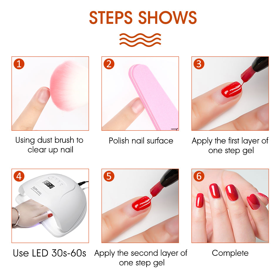 3-in-1 Gel Nail Polish with LED Curing (2019)