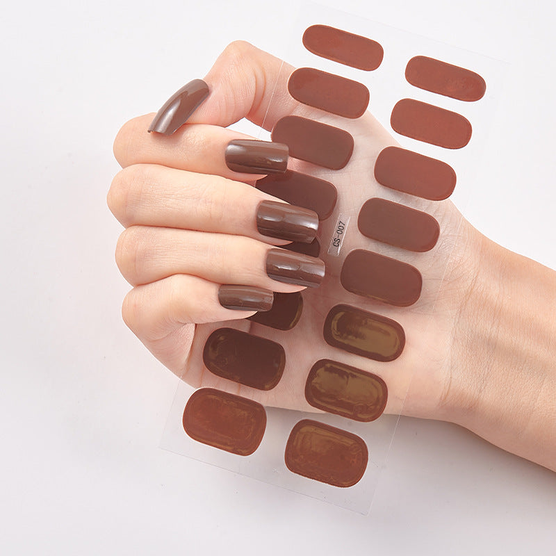 Pure Color 16 Nail Art Stickers Set